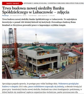 Bank Spółdzielczy w Lubaczowie / artykuł elubaczow.com